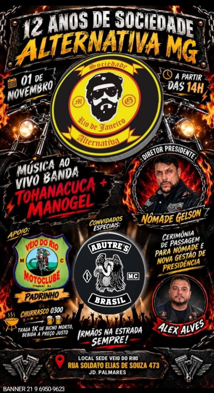 Cartaz do 12 Anos de Sociedade Alternativa MG