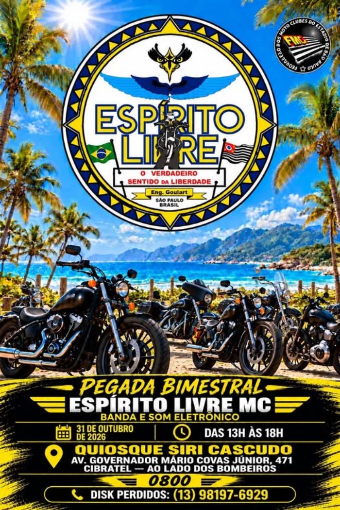 Cartaz: Pegada Bimestral - Espírito Livre MC